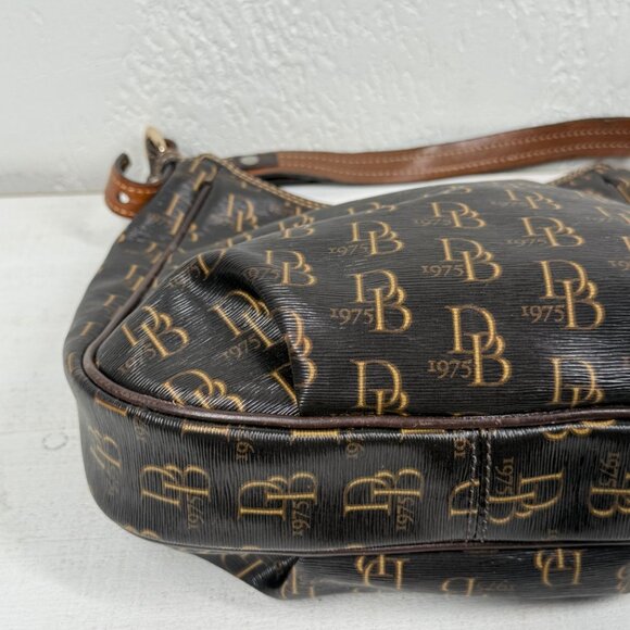 Dooney & Bourke Margot Signature 1975 Canvas Leather Crossbody Shoulder Bag - Picture 7 of 14